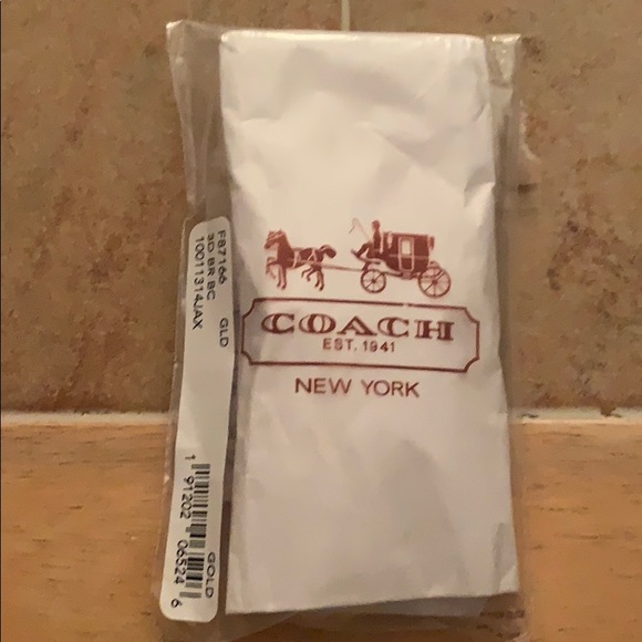 Coach 3D Gold TeddyBear Bag Charm Keychain With Dust Bag. - Picture 3 of 6